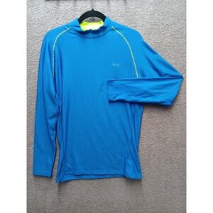 Hind Running‎ Mock Neck Shirt L 42-44 Blue Stretch Active